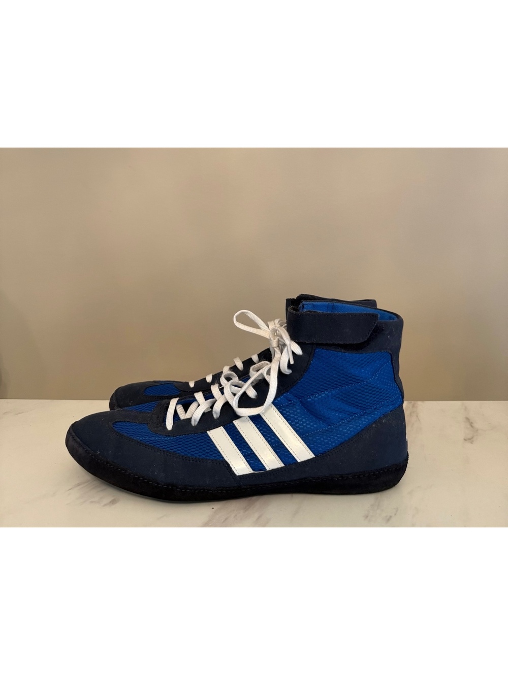 Adidas Combat Speed 4 Wrestling Shoes Men's Size 12 Blue White S77934 Boxing